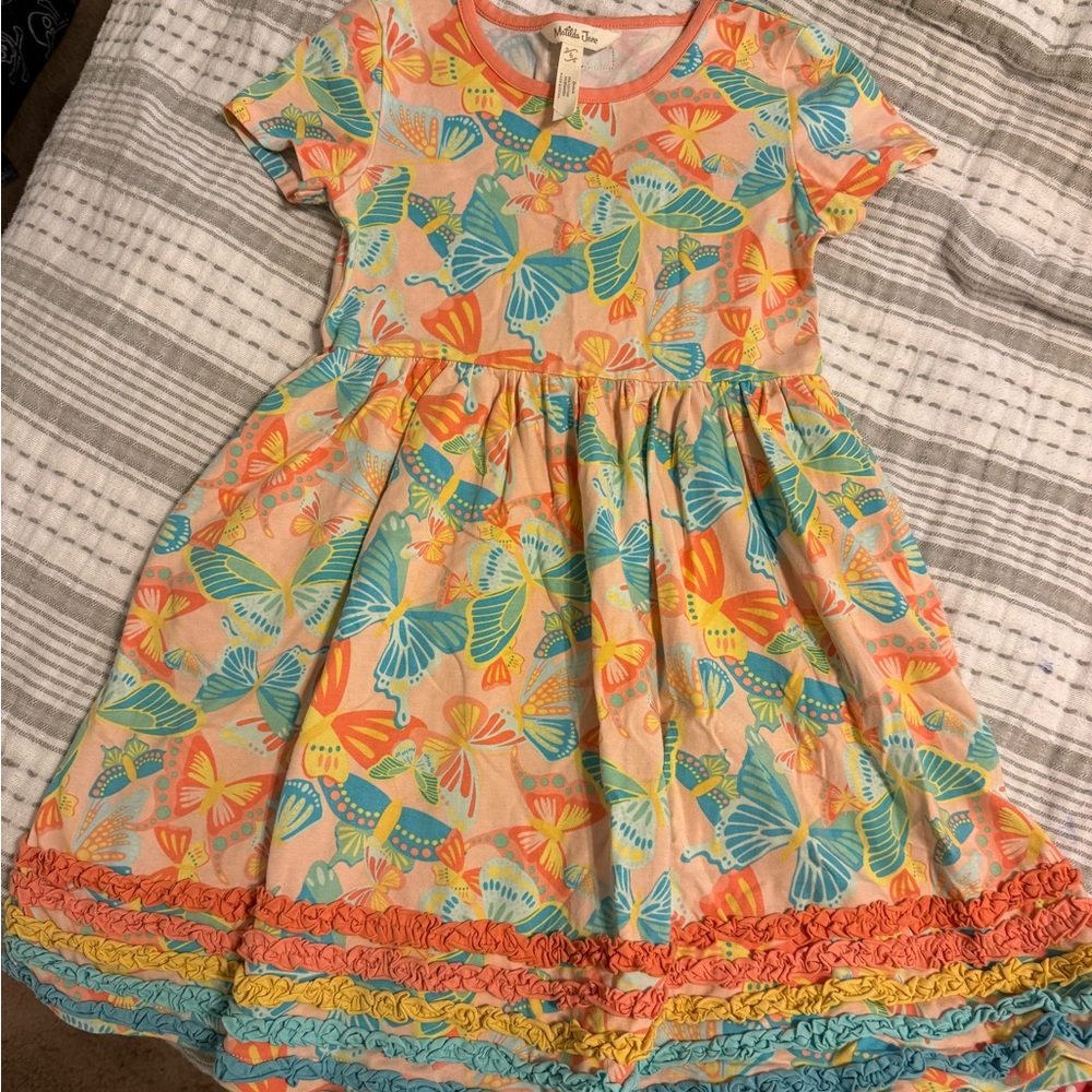 Matilda Jane Colorful Butterfly Print Kids Dress size 6